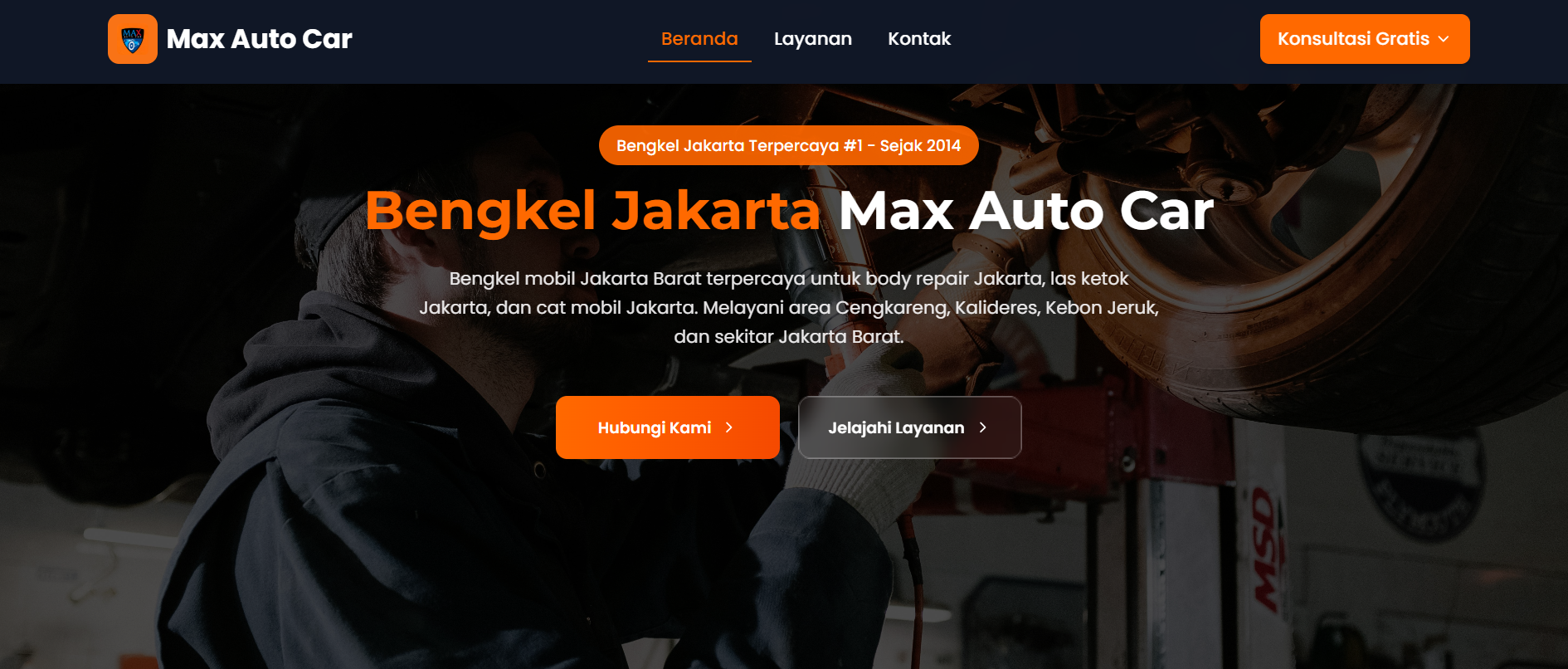 Max Auto Website cover